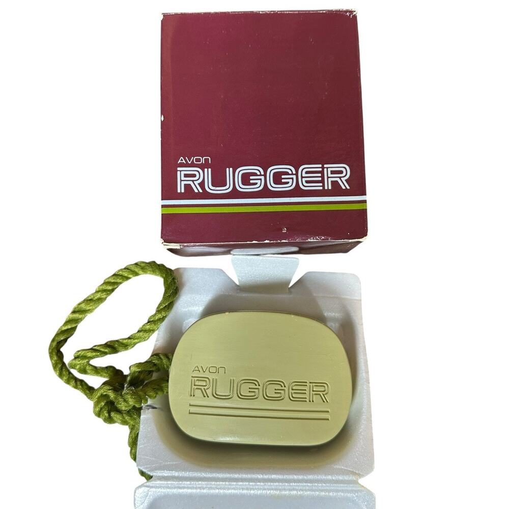 Vtg Avon Mens Rugger Fragranced Scented Soap On A Rope 5 Oz New In Box